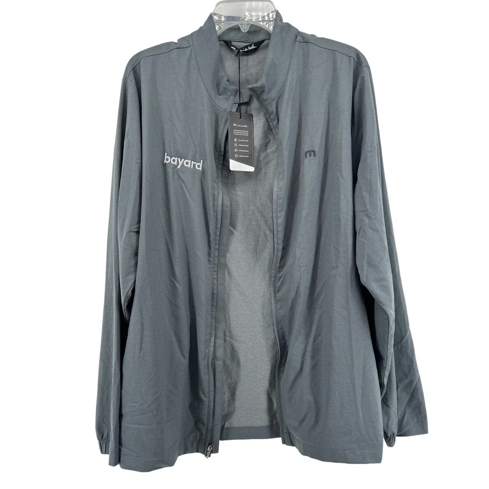 Travis Mathew Surfside Golf Full Zip Jacket Grey XL Wrinkle Resistant Preppy